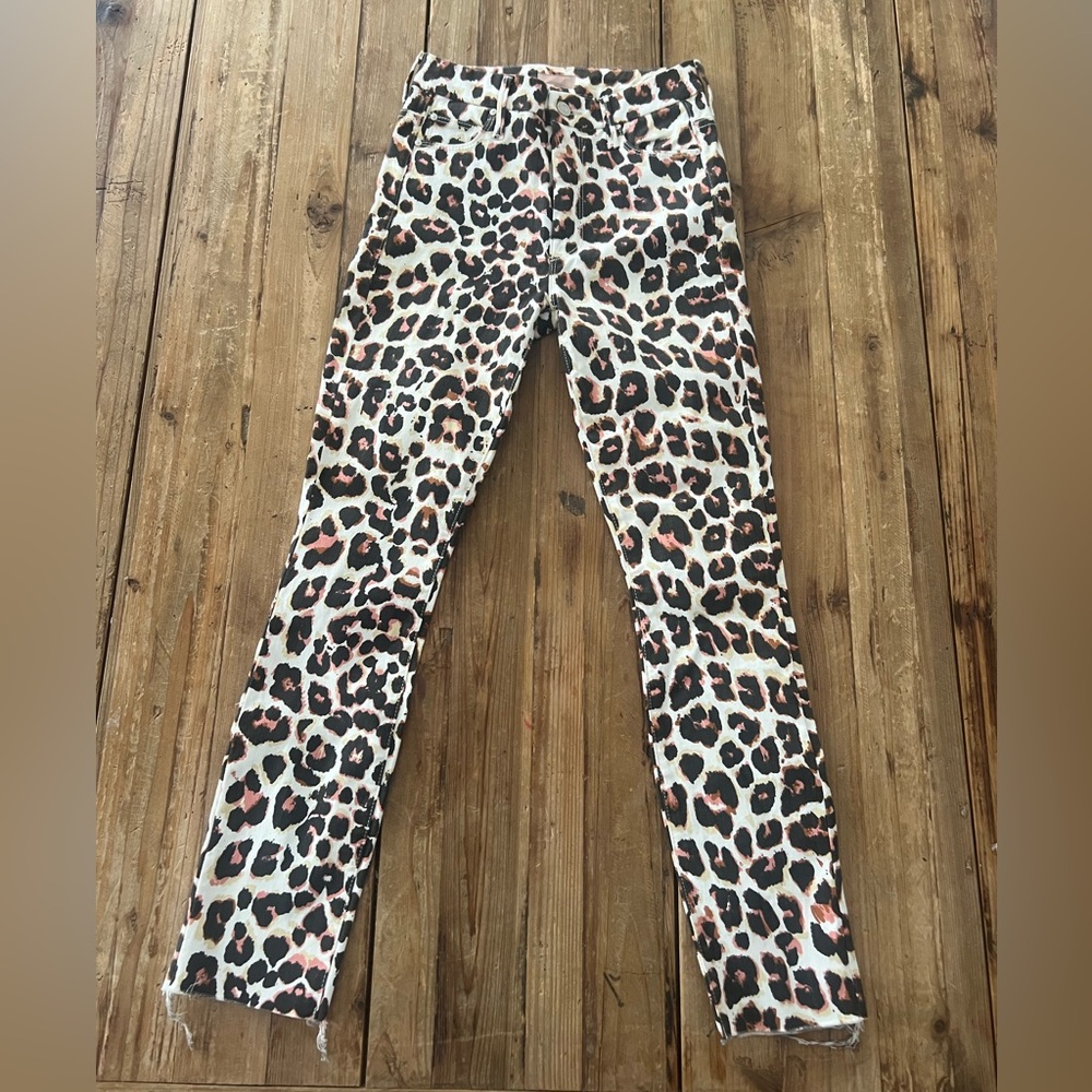 Mother Leopard Jeans